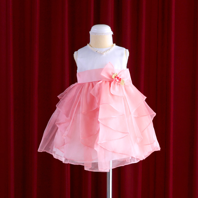 80cmドレス5｜キッズフォーマルドレス｜2歳｜3歳｜ピンク｜バースデー｜結婚式ドレス